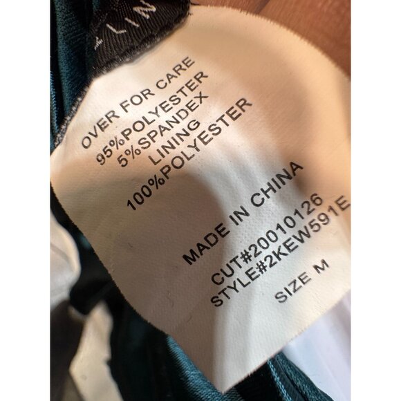 B. Darlin Womens Satin Strappy Ruched Dress Size M Emerald Green Sexy - Picture 4 of 12